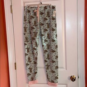 women’s sloth pajama pants